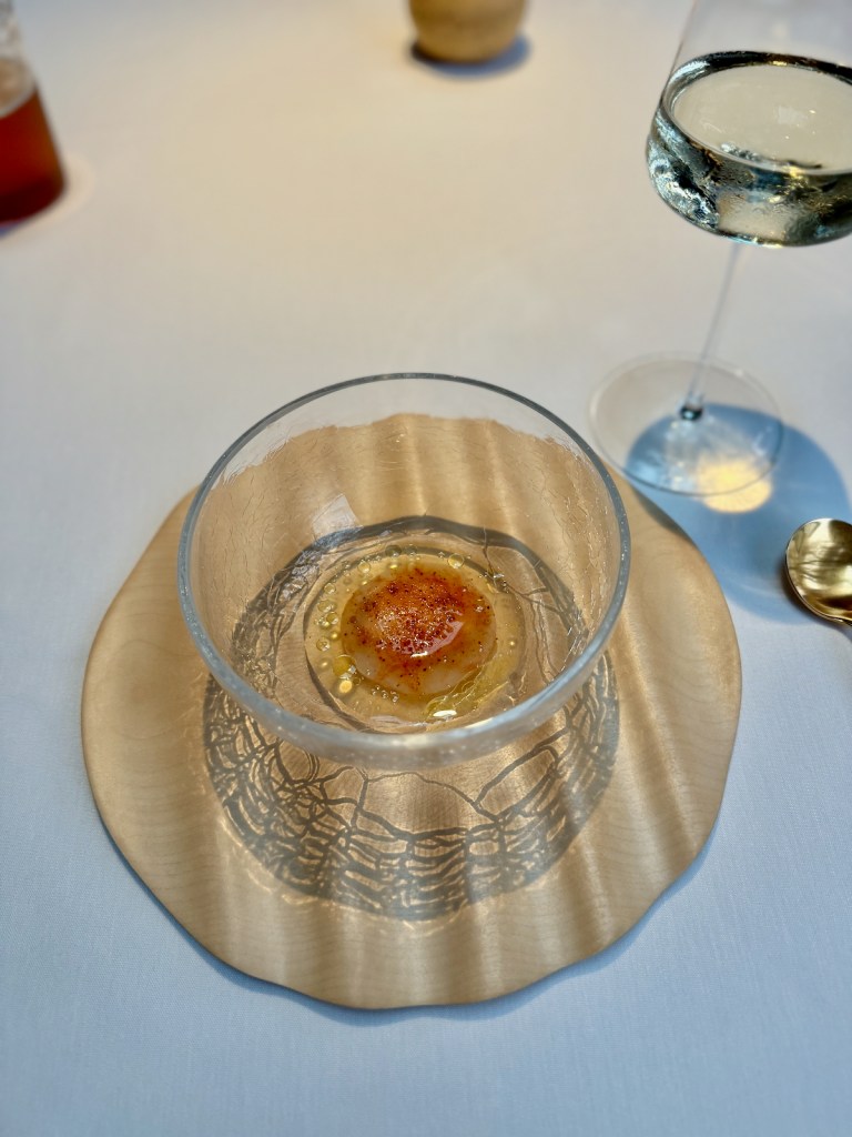 Kiln SF - Half Moon Bay Spot Prawn, Preserved Chamomile, Tomato