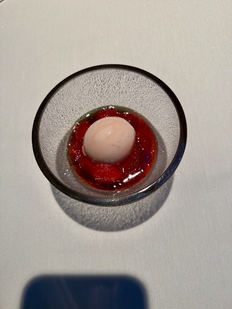Kiln SF - Rhubarb, Mara de Bois Strawberry, Raw Milk, Anise Hyssop