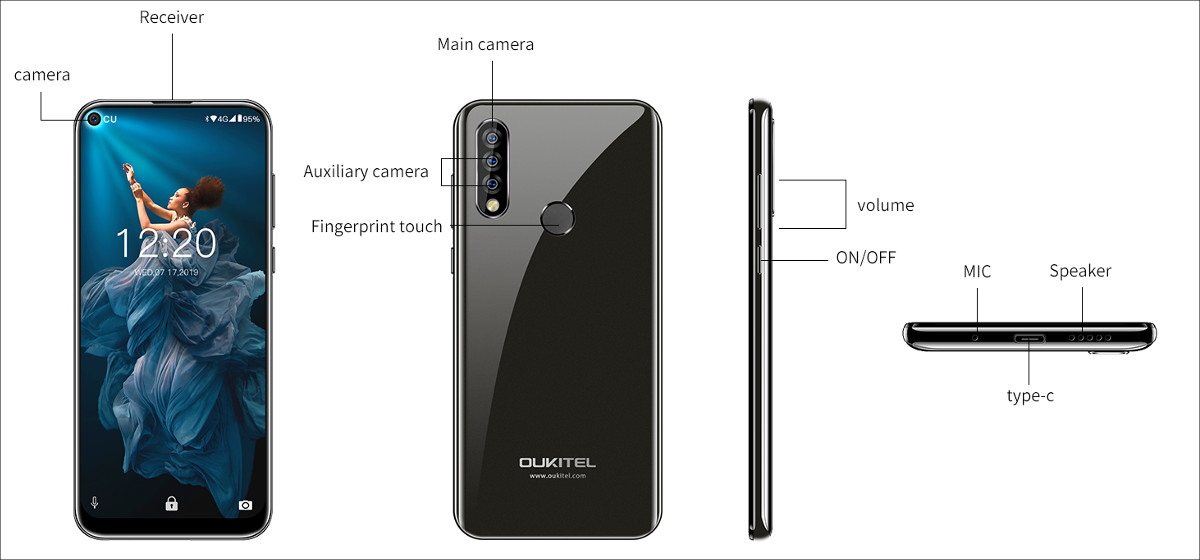 OUKITEL C17 Pro － 6.35インチでパンチホール型ディスプレイを採用
