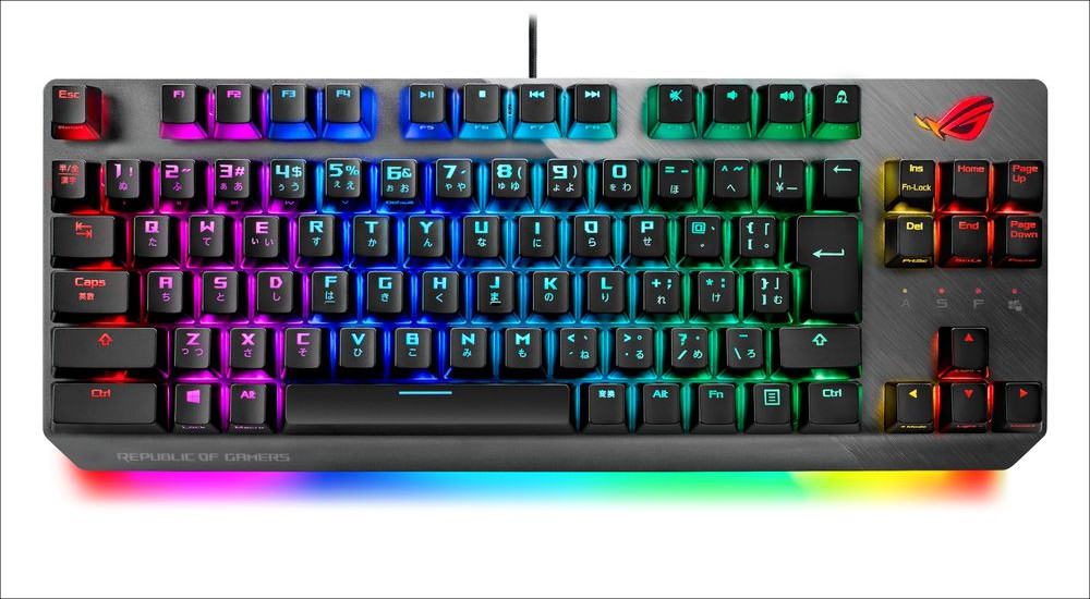 ASUS ROG Strix Scope TKL － Cherry MXスイッチ採用、テンキーレスの
