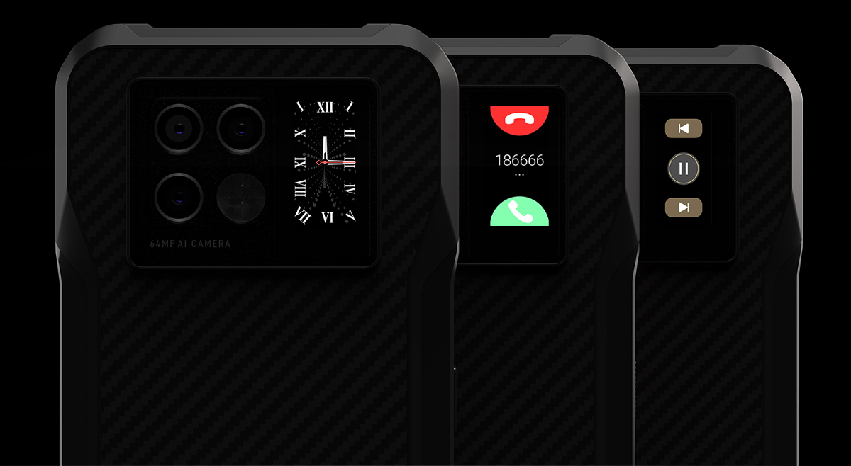 DOOGEE V20 － 有機ELディスプレイを搭載、背面にも小さなサブ