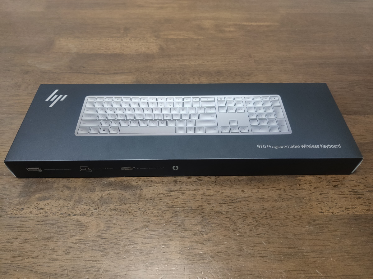 HP 970 Programmable ワイヤレス キーボード（日本語配列）の実機