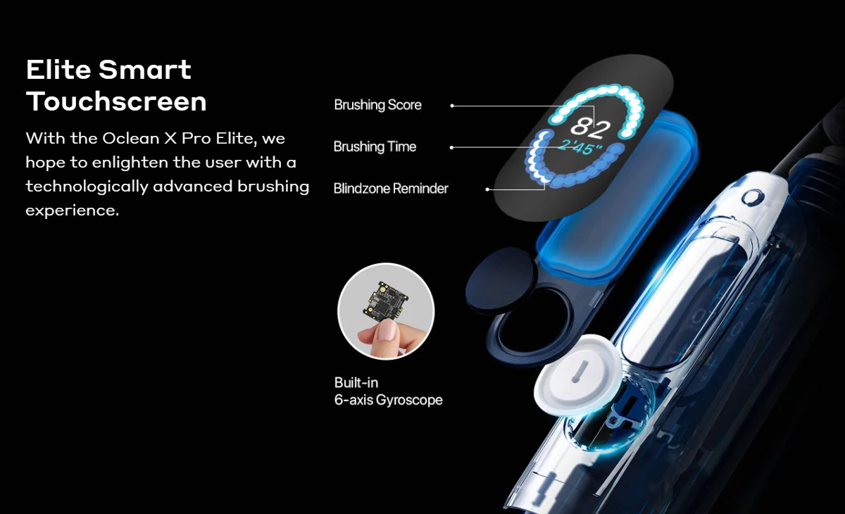Oclean X Pro Elite － モニターがつき、スマホアプリとの連携も可能な