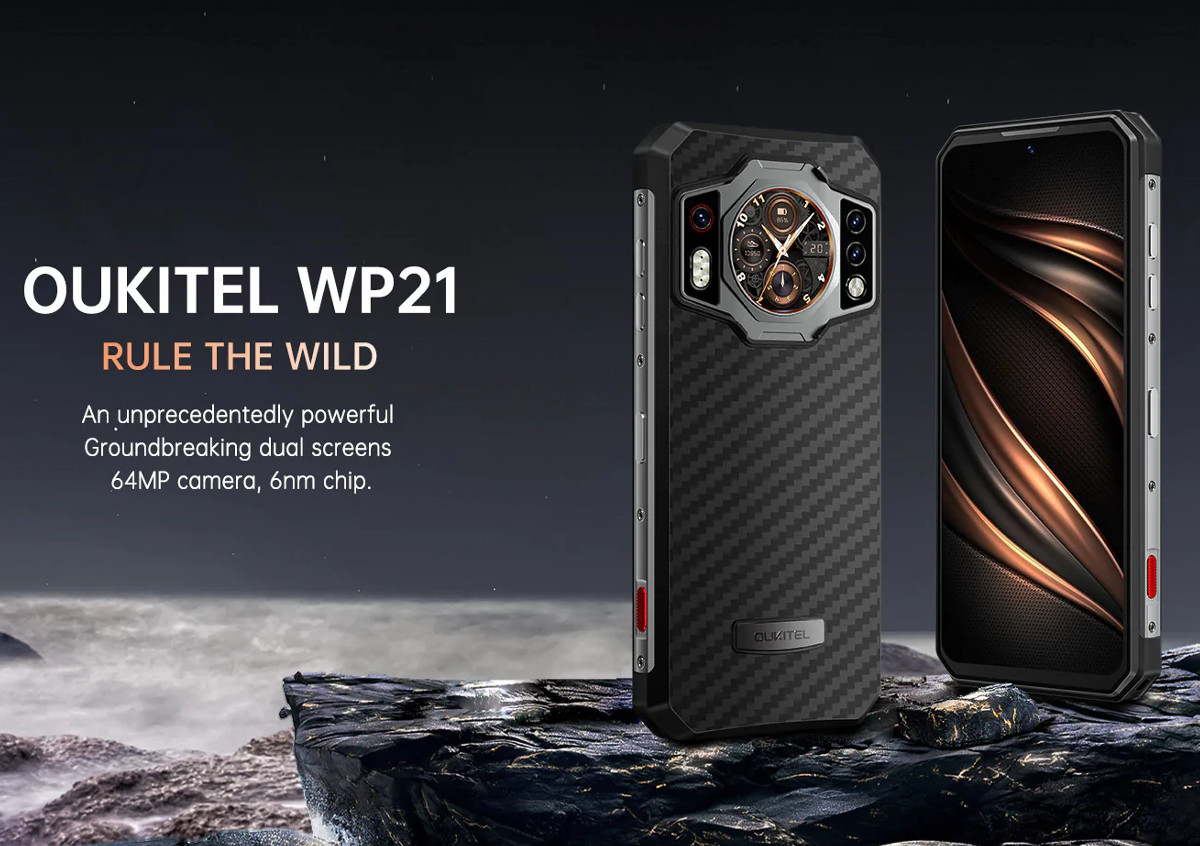 OUKITEL WP21 - 背面にサブディスプレイを搭載、64MPカメラと20MP OUKITEL WP21 - 背面にサブディスプレイを搭載、64MPカメラと20MP