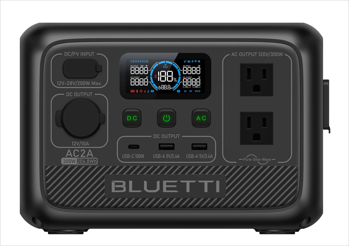 BLUETTI AC2Aポータブル電源 － コンパクトで安い！「AC出力できる大型