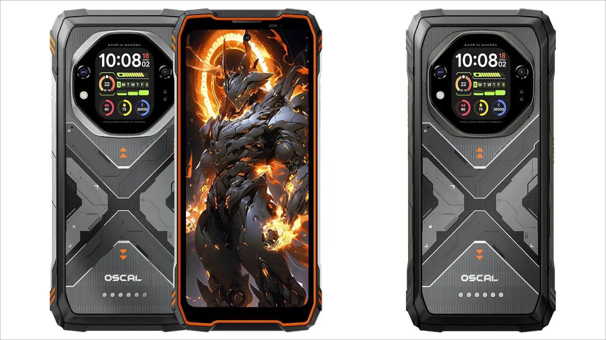 OSCAL TANK 1 － 20,000mAhバッテリー搭載の5Gタフネススマホ、背面に