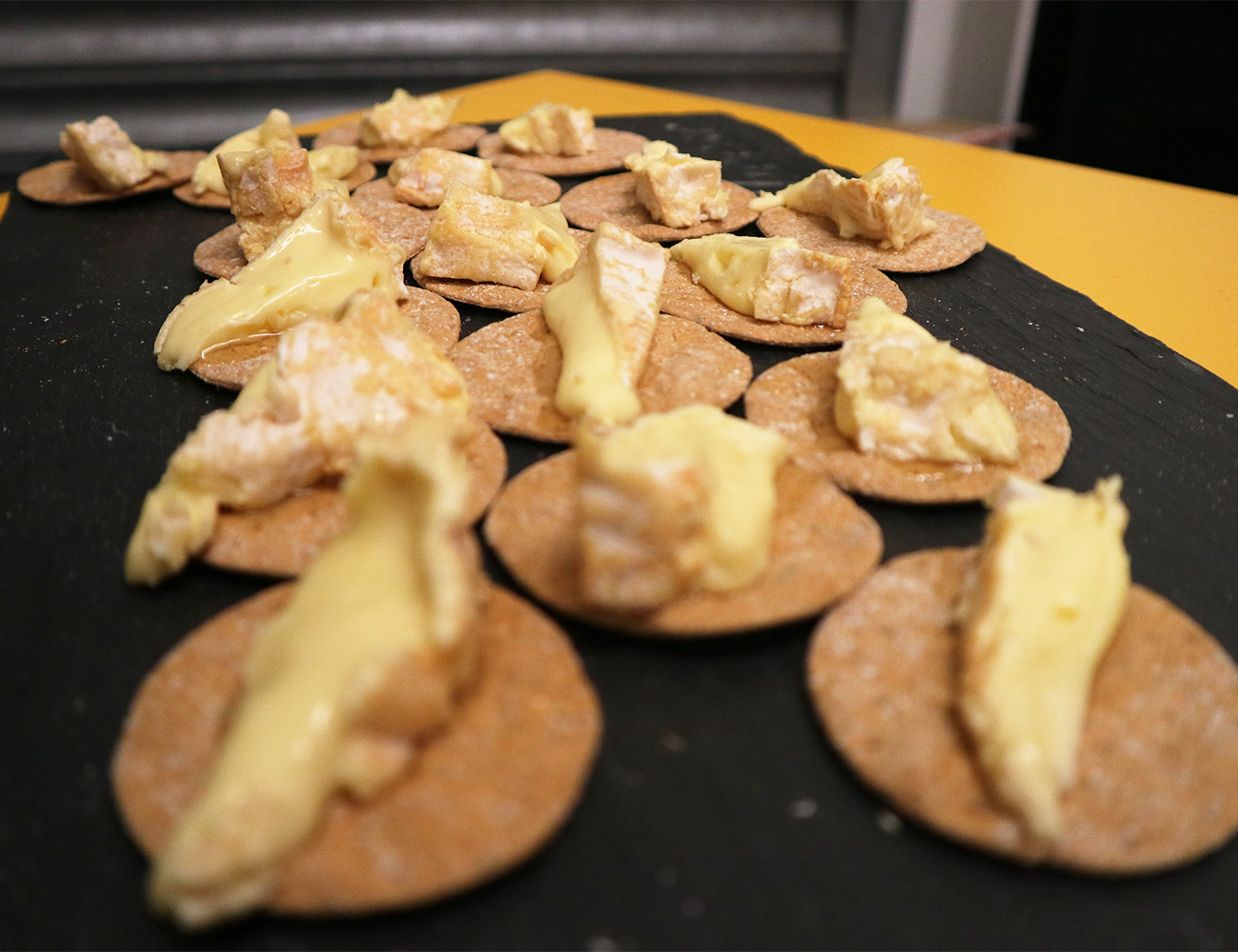 Tunworth on a glazed honey cracker