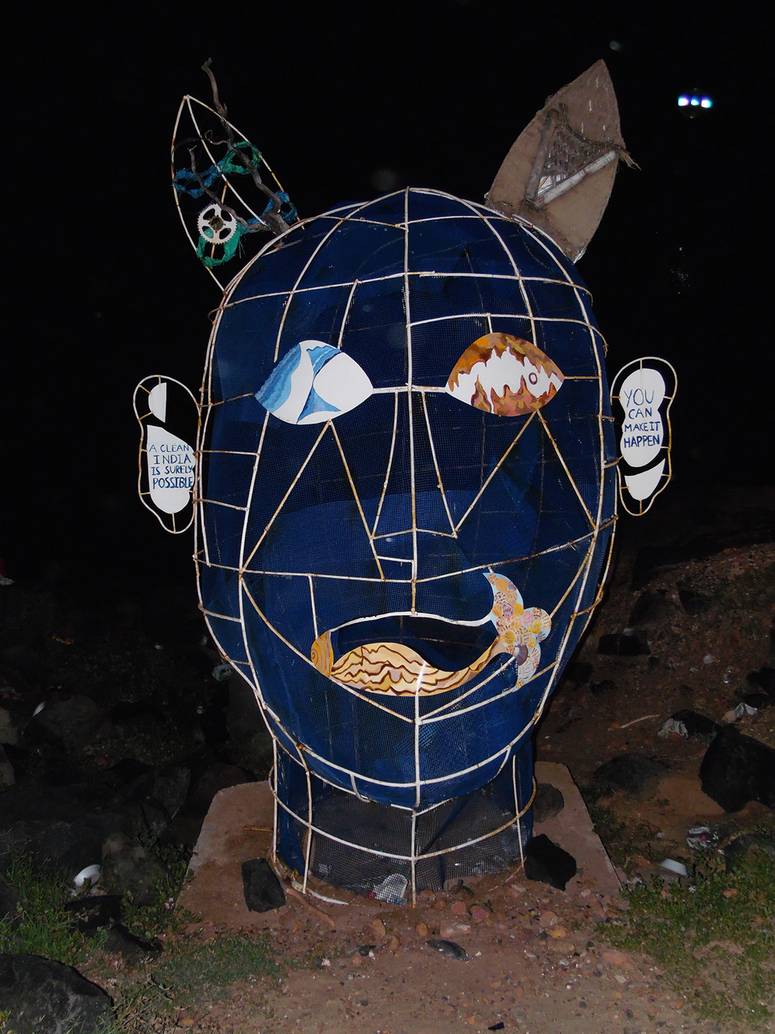 A sculpture from recycled objects