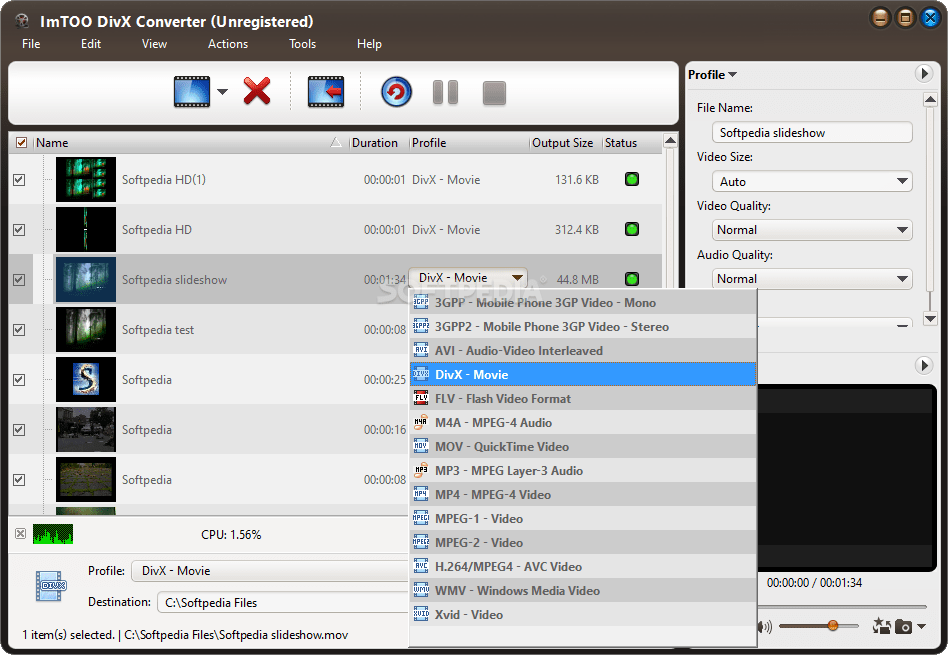 Pocketdivxencoder allows you to encode any video clip with optimized parameters for handled devices (landscape mode, 240x320, low cpu usage, increased brightness,.). Download ImTOO DivX Converter 7.8.19 Build 20170902