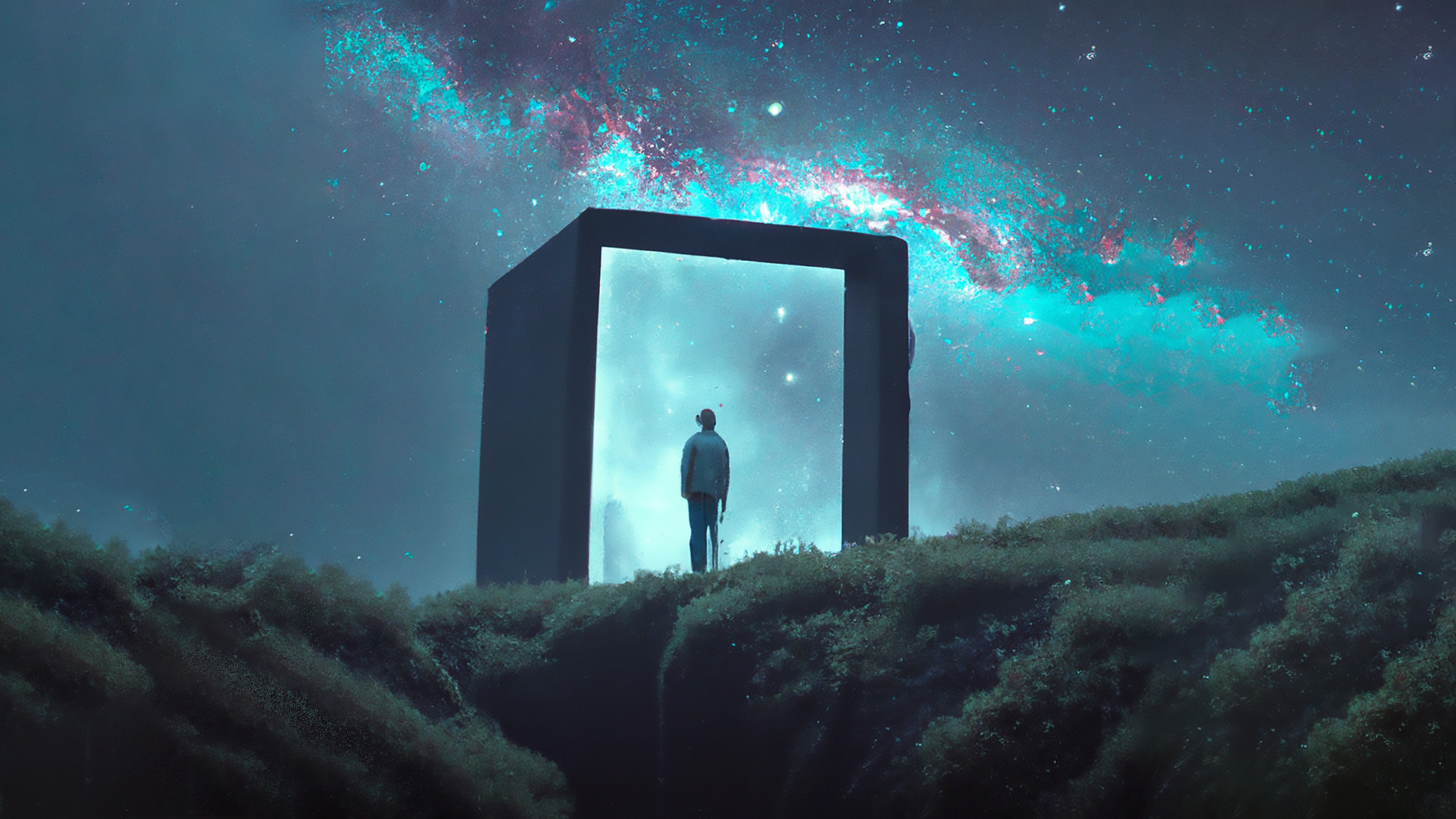 Cloudy Galactic Portal, Digital Art, AI And Human Designer Artwork - Cloudy Galactic Portal Digital Art Bing Google Maps Images