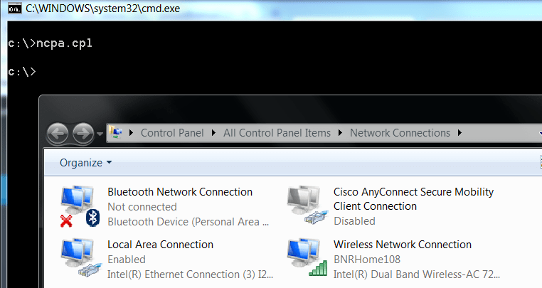 Open Network Connection From Command Line How To