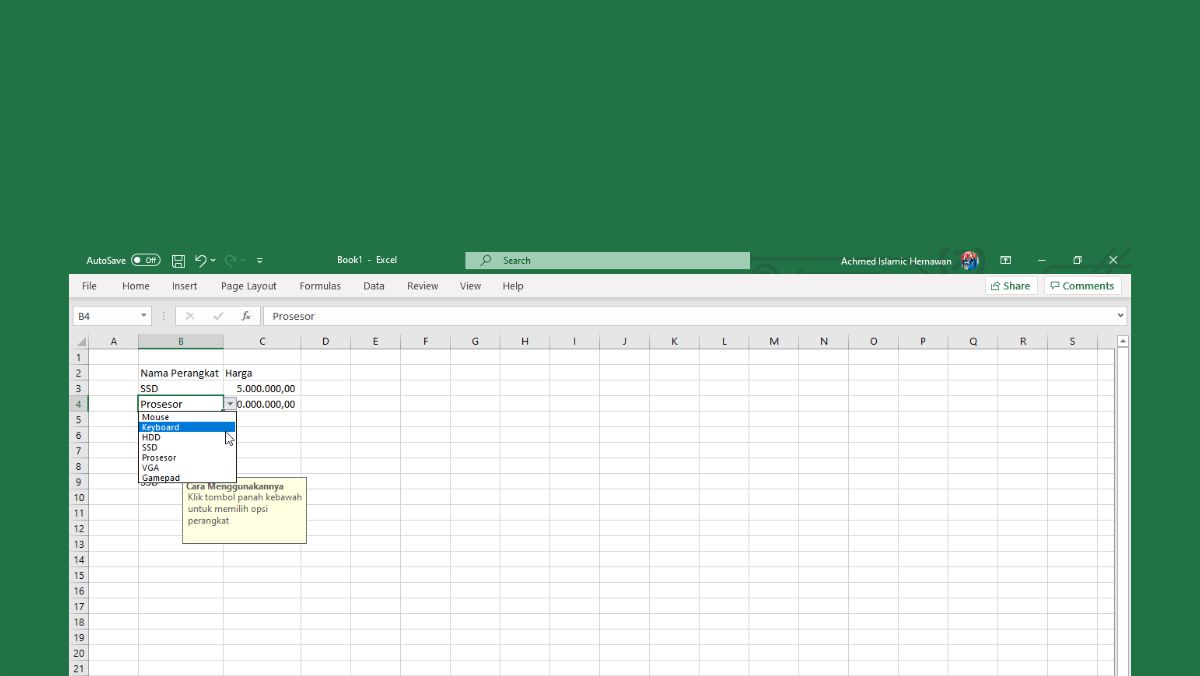 Cara Membuat Dropdown di Excel Mudah dan Cepat! - Windowsku