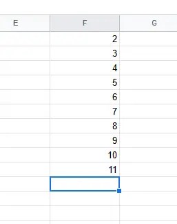 Data Angka Google Sheets