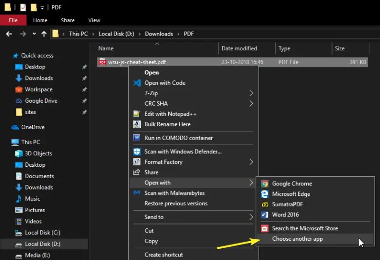 How To Change Default PDF Viewer on Windows 10