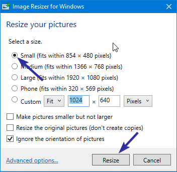 Resize images from right click menu 03 Resize images from right click menu 03