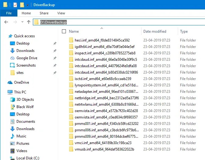 ドライバーをバックアップするPowershellコマンド04