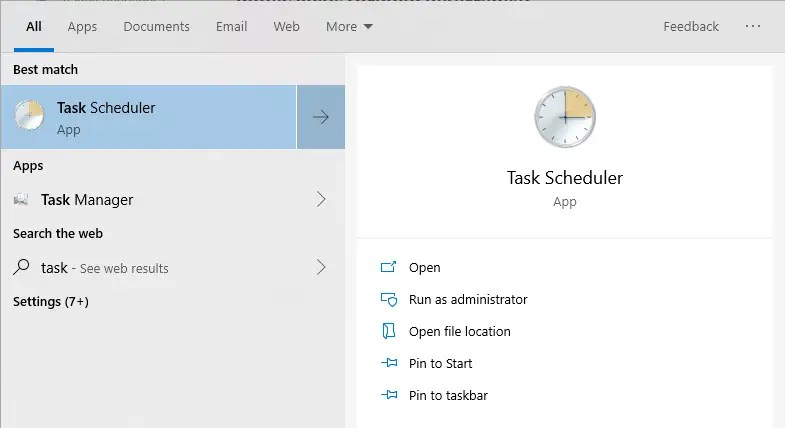open task scheduler to delay startup programs