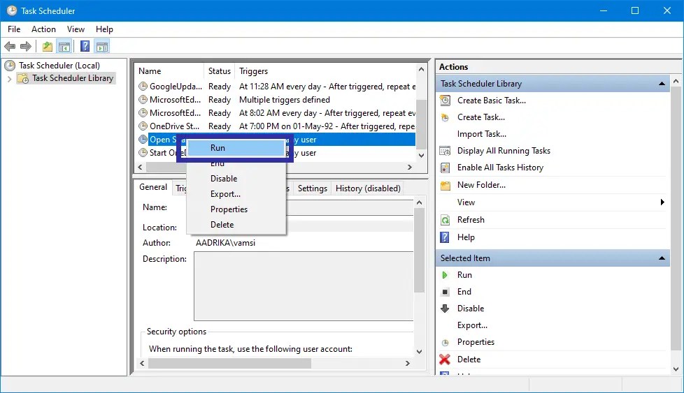 run the task to verify