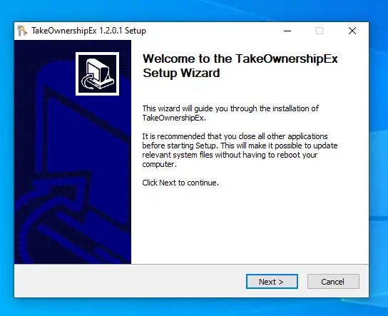 Add-take-ownership-to-right-click-install-application