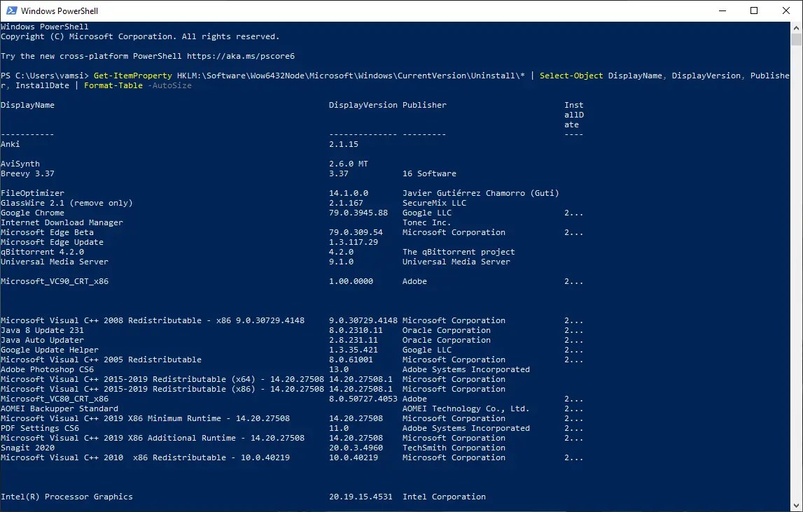 How to Create a List of All Installed Programs in Windows 10