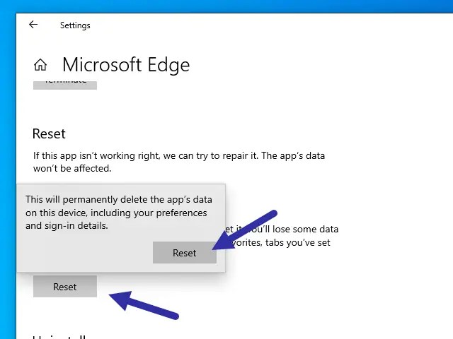 Reset-microsoft-edge-browser-click-reset-button