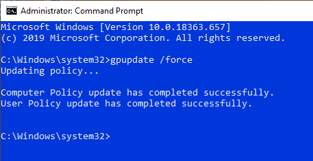 Force-update-group-policy-settings-execute-command