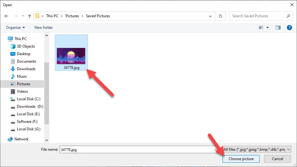 Select lock screen image