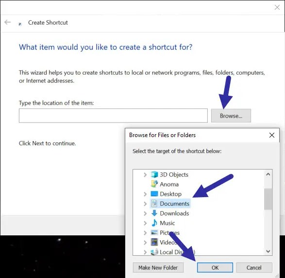 select folder
