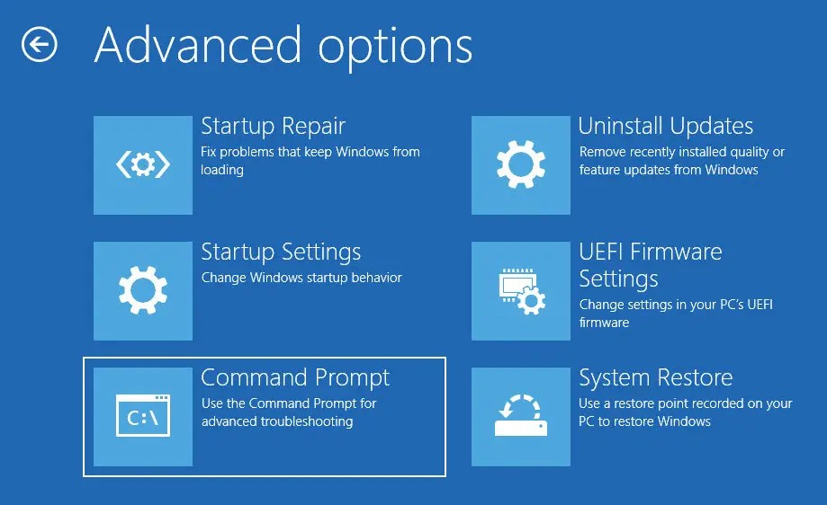 select command prompt