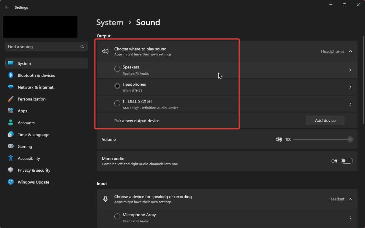 How to Switch Playback Device on Windows 11