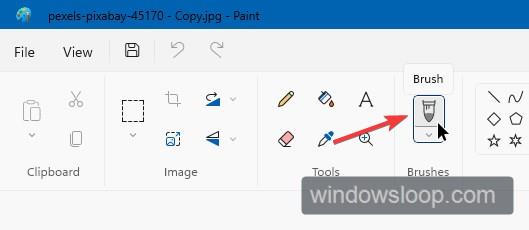 select brush tool