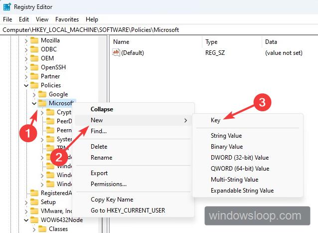 create sub-folder under microsoft