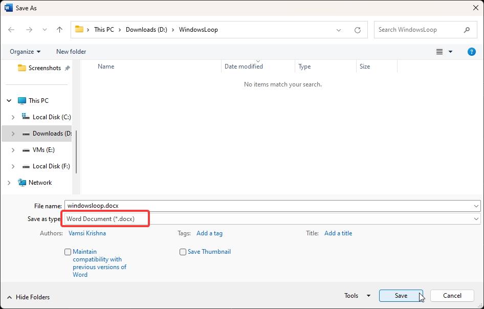 save the file in another file format