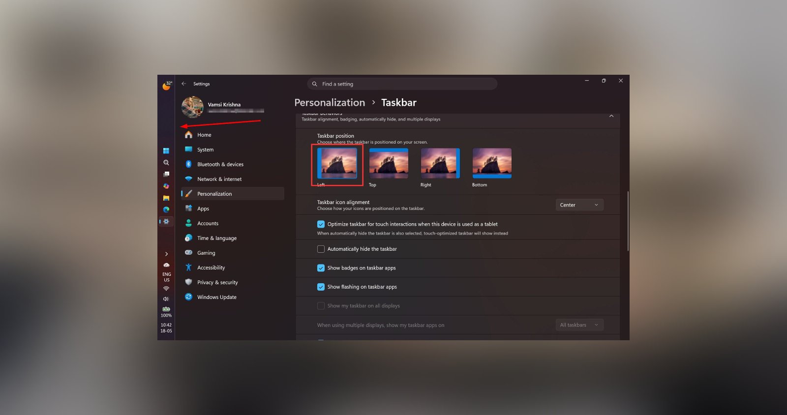 taskbar position featured