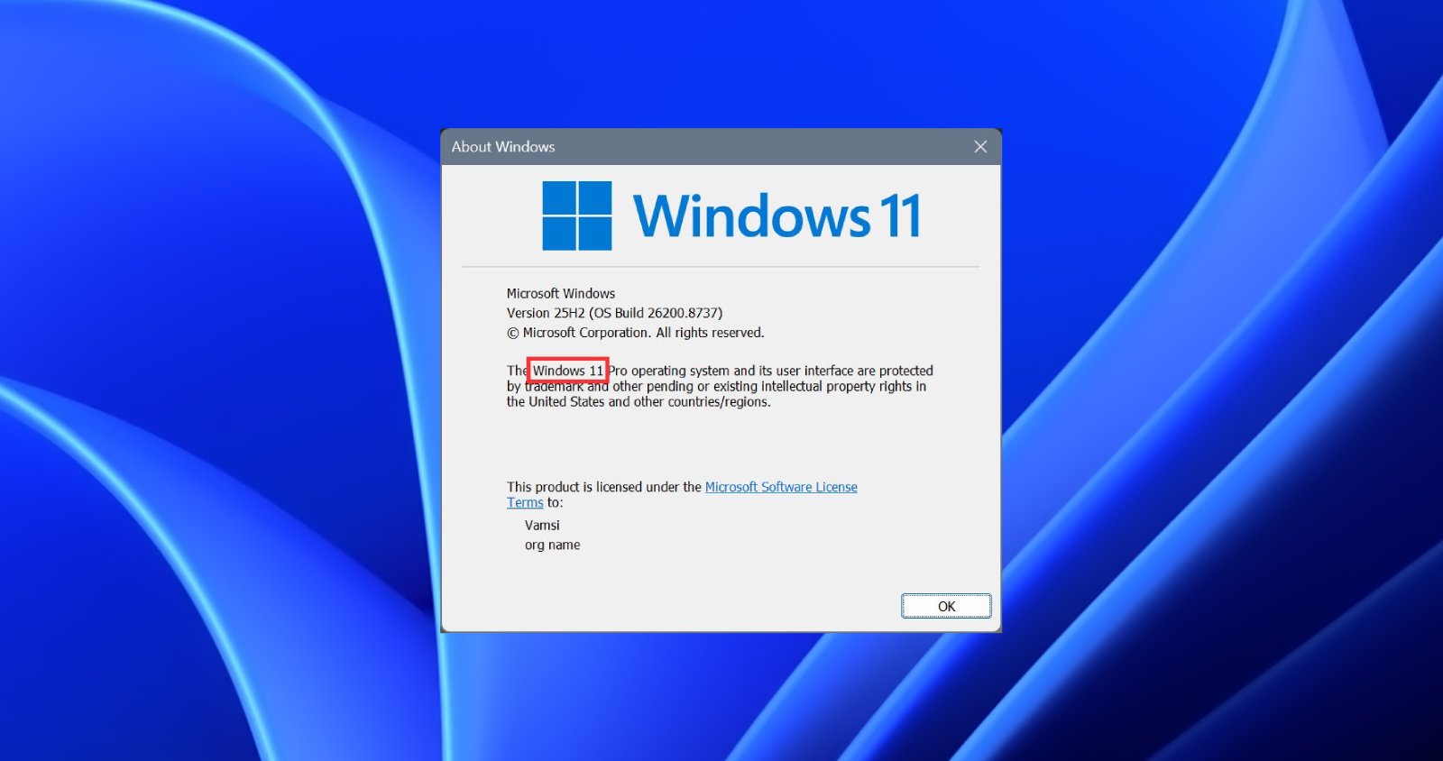 Find Windows name featured