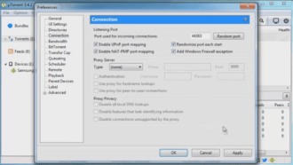 FIX UTorrent Stuck On Connecting To Peers Enable Port Options 330x186 