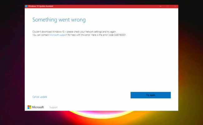 How To Fix Windows Update Error 0x80190001