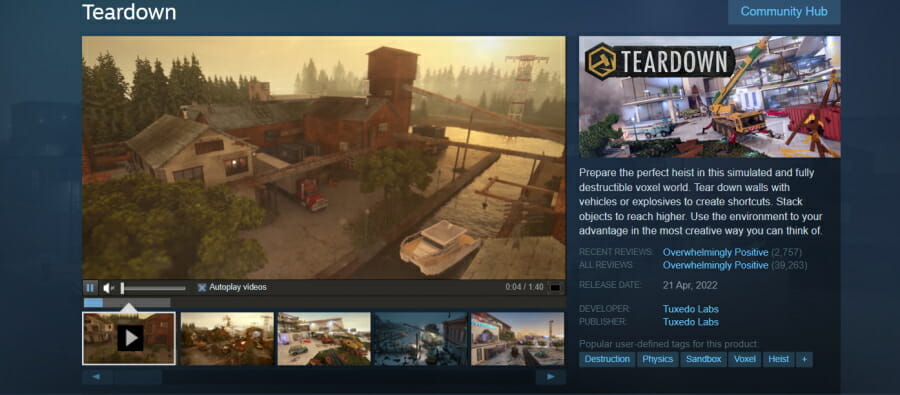Have You Played The Most Reviewed Game On Steam In 2026 Teardown 