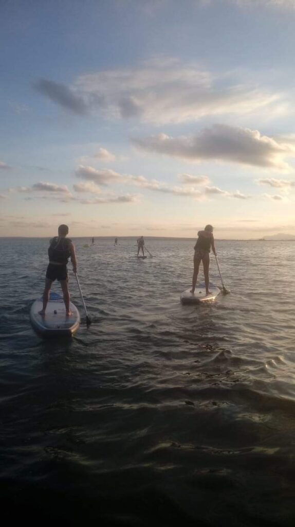 Excursión de paddle surf en el atardecer de santa pola