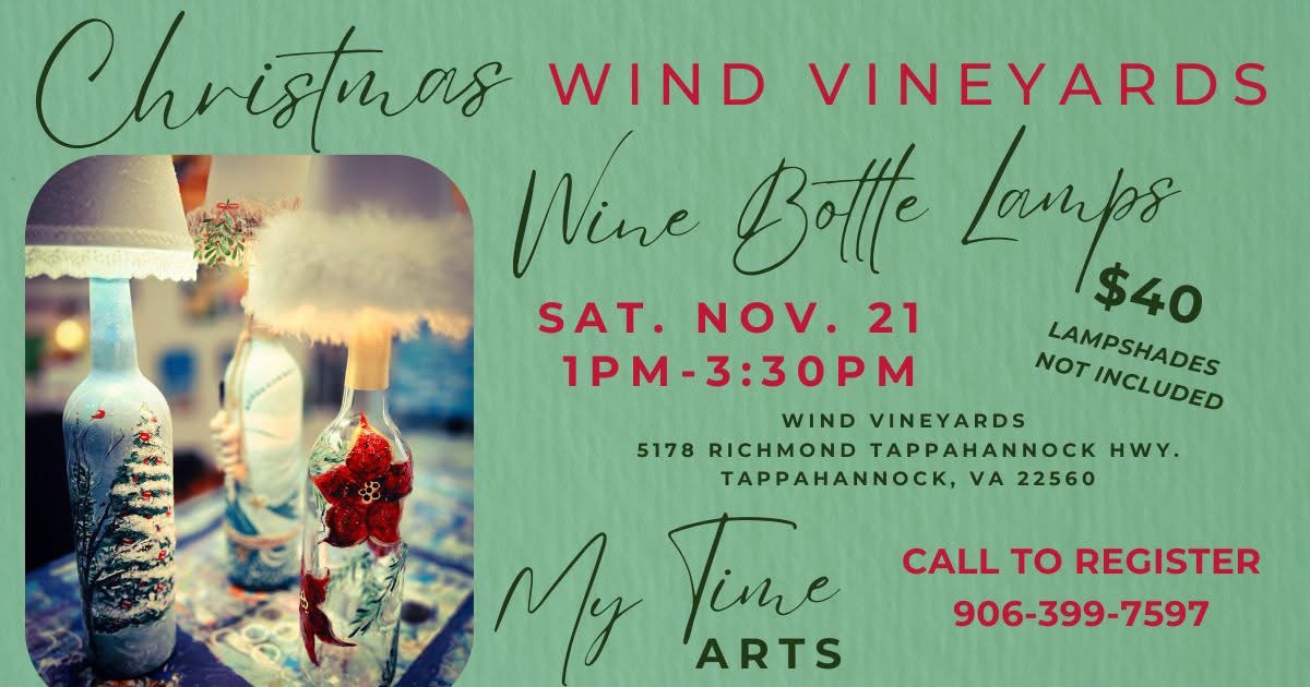 Christmas Wine Bottle Lamp Workshop at Wind Vineyards