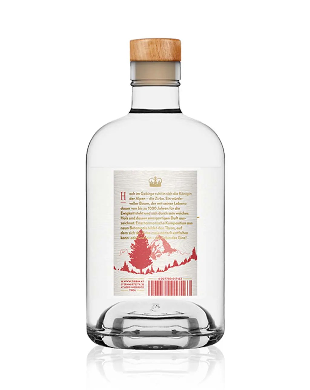 ZIRBIN DRY GIN back