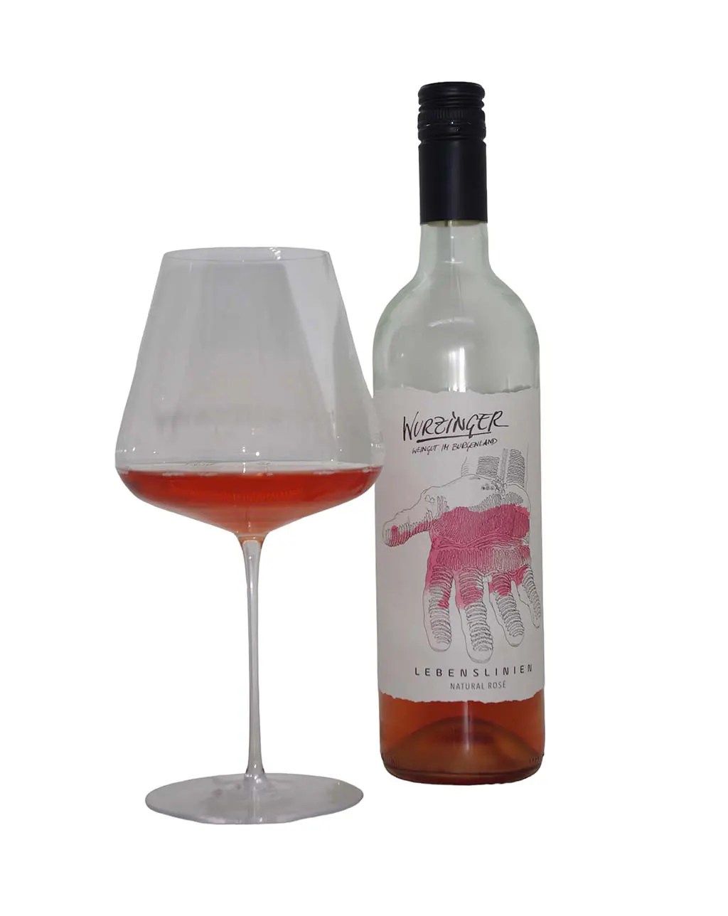 2021 Lebenslinien rose natural im Glas - Wurzinger