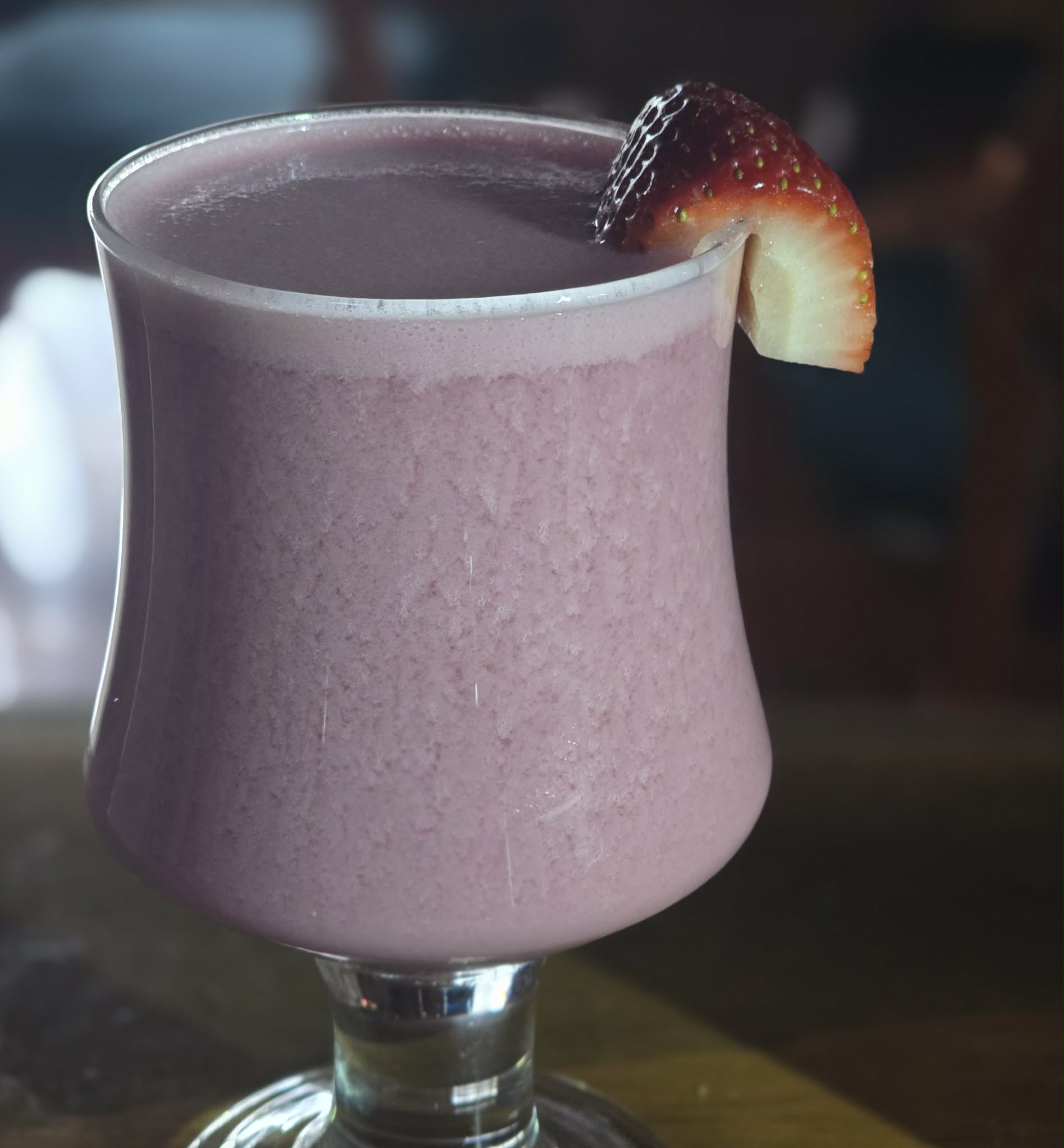A red wine Pina colada style cocktail