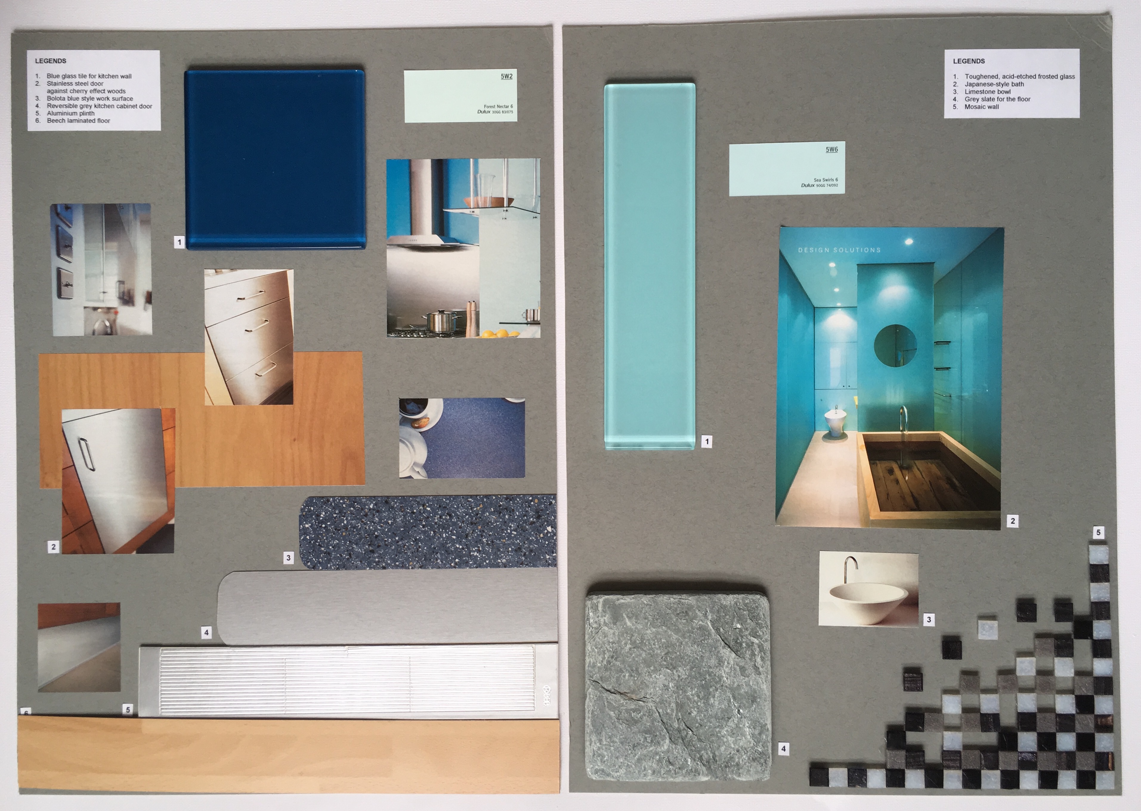 Sample Board - Kitchen ad Bathroom specs