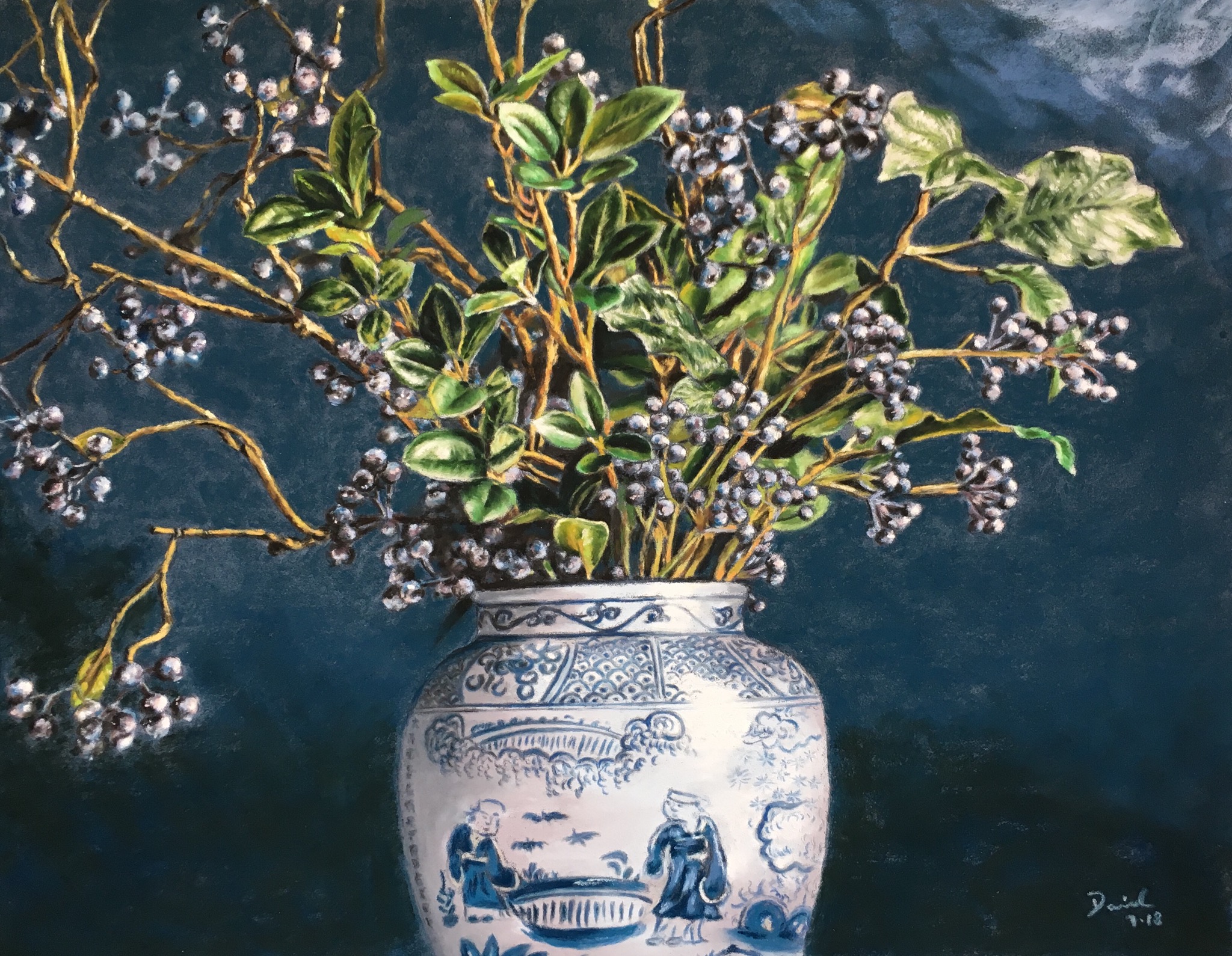 Soft pastel on paper 16”x12”