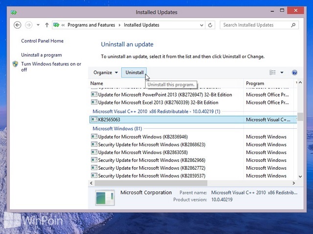 Cara update windows 7 ini secara umum dapat diterapkan juga di sistem operasi windows xp dan windows 8. Cara Uninstall Windows Update Di Windows 7 8 Winpoin