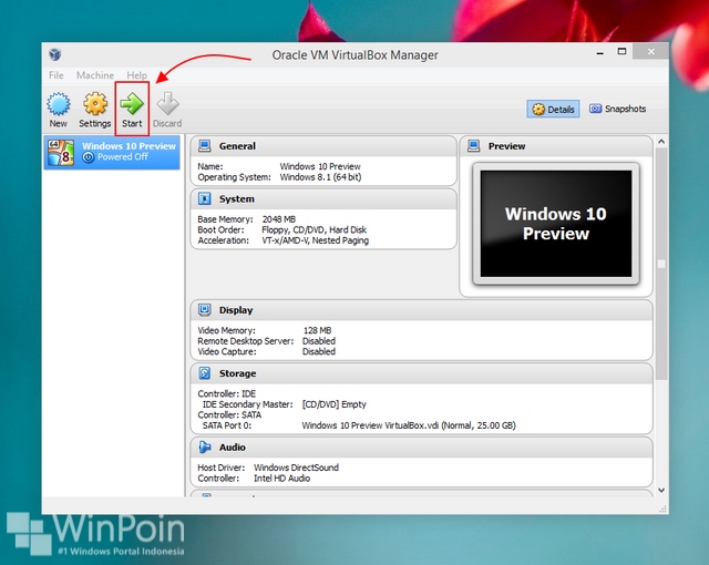 Virtualbox Preview Cara Install Windows 10 Preview di VirtualBox (Beserta Gambar ...