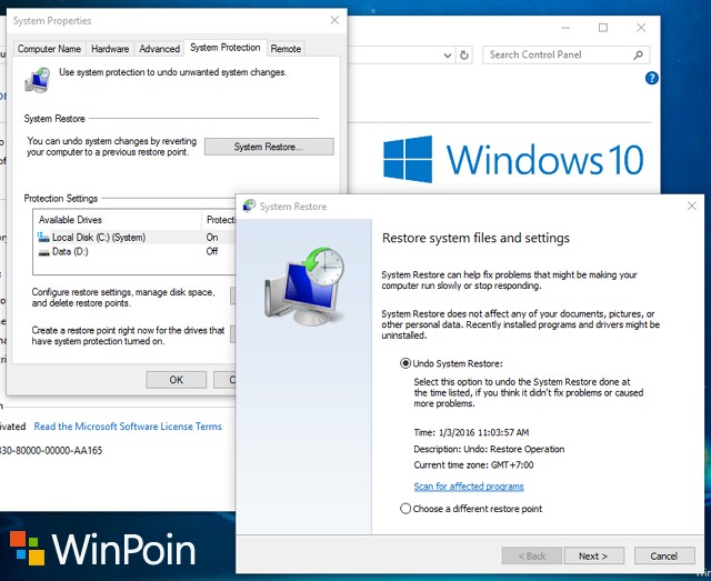 Solusi mengatasi system restore point di windows 10 tidak. Cara Melakukan System Restore Di Windows 10 Winpoin