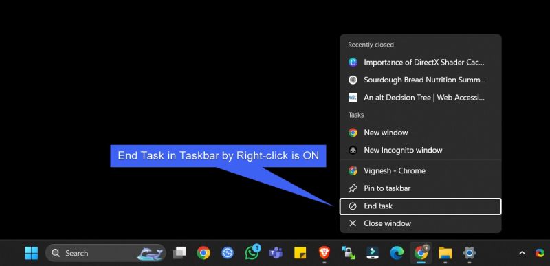 How To Enable End Task In Taskbar App Right Click On Windows 11 - Dark Patterns - Professional Ultra HD Collection