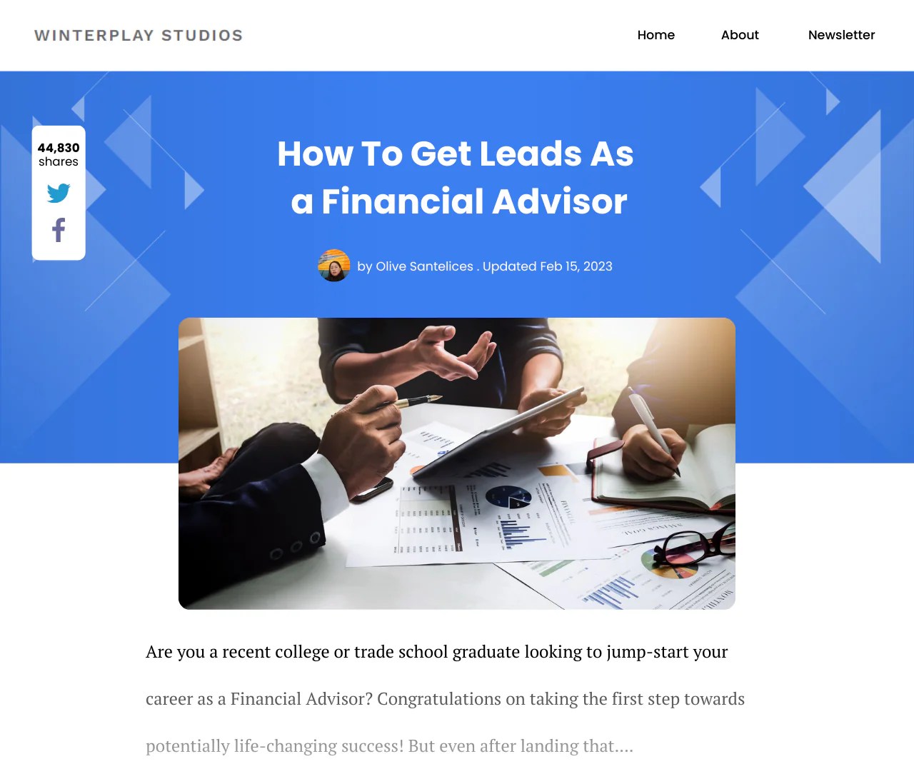 How To Get Leads As A Financial Advisor Winterplay Studios